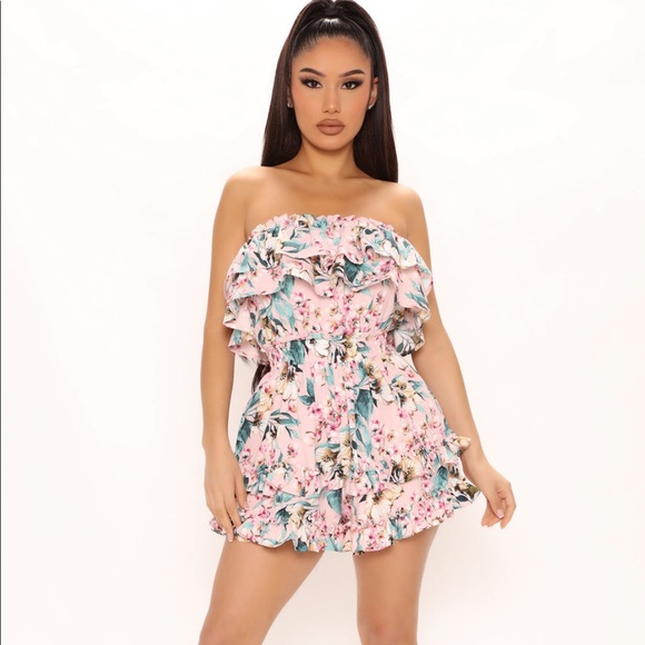 Pants - Floral print romper